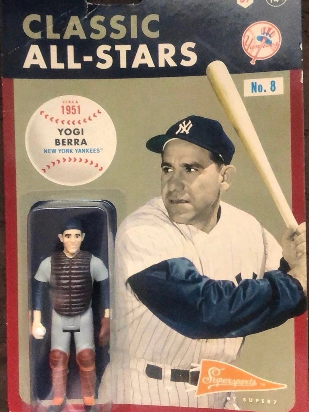 Super7 Classic All-Stars Series 1 Yogi Berra No. 8 Figure
